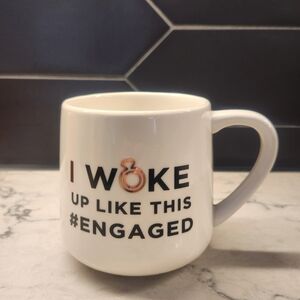 Indigo White Mug with Black Text